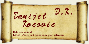 Danijel Kočović vizit kartica